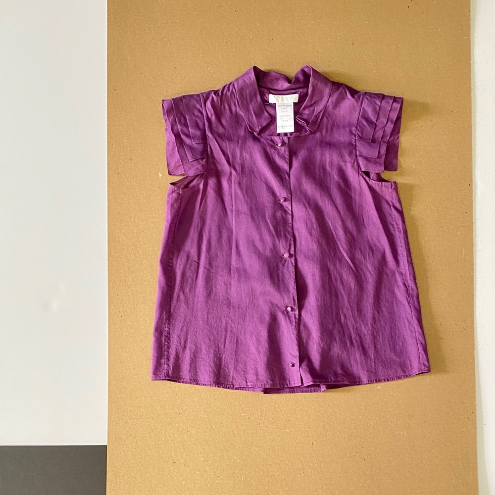 CHLOE Paris cotton button-front blouse